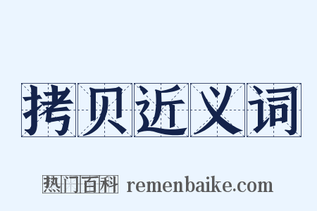 拷贝近义词是什么意思的图片